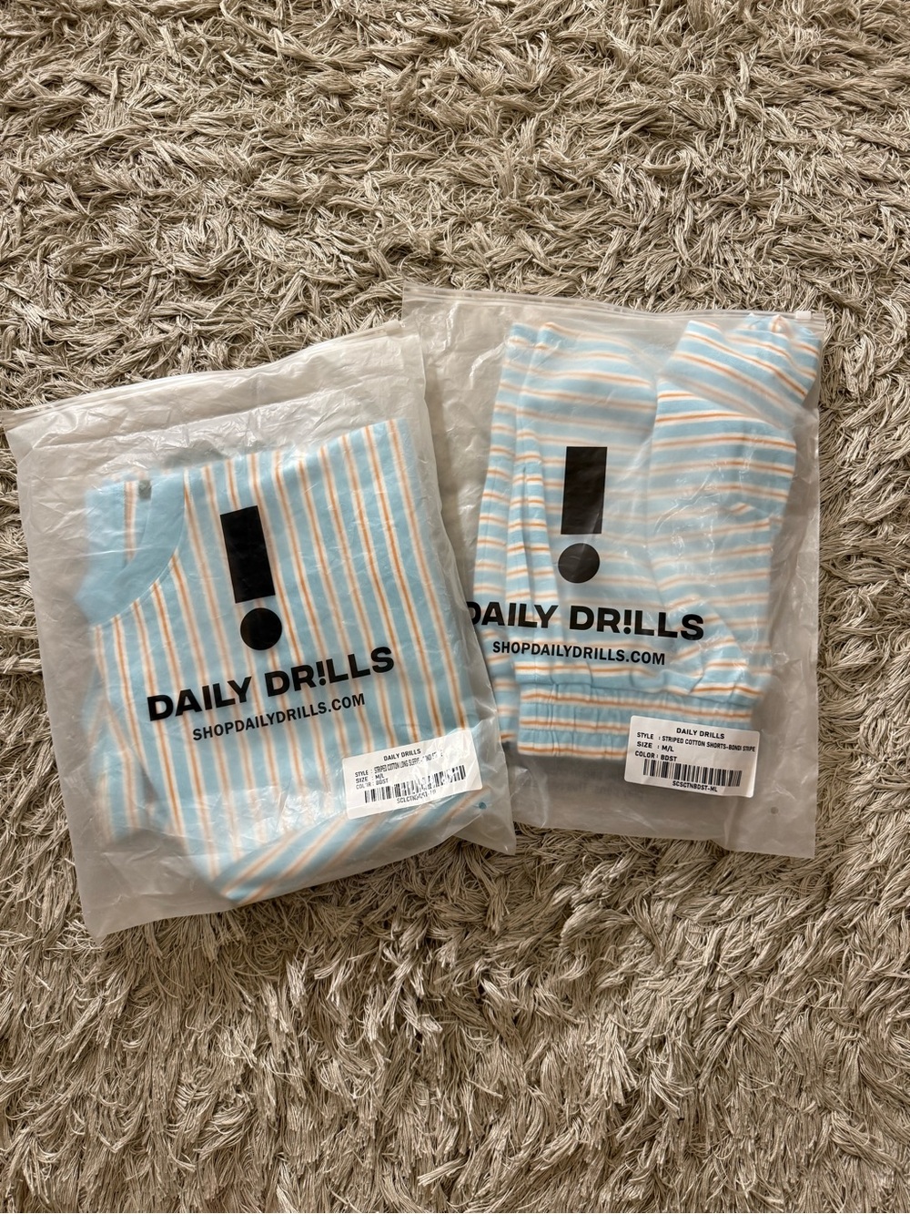 Daily Drills Bondi Stripe Cotton Set